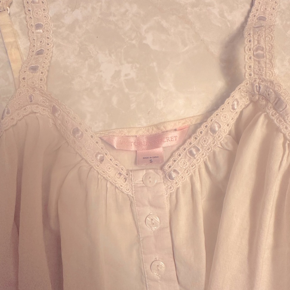 Vintage Y2K Victoria’s Secret Cotton Maxi Nightgown 90’s Canterbury Collection - Picture 9 of 13